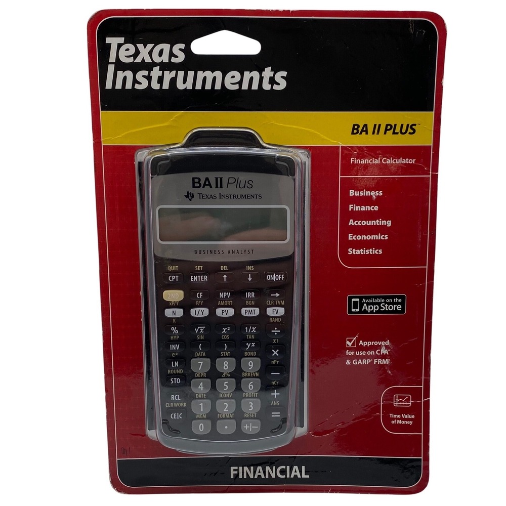 Texas Instruments BA II Plus Financial Calculator Business Analyst Black New